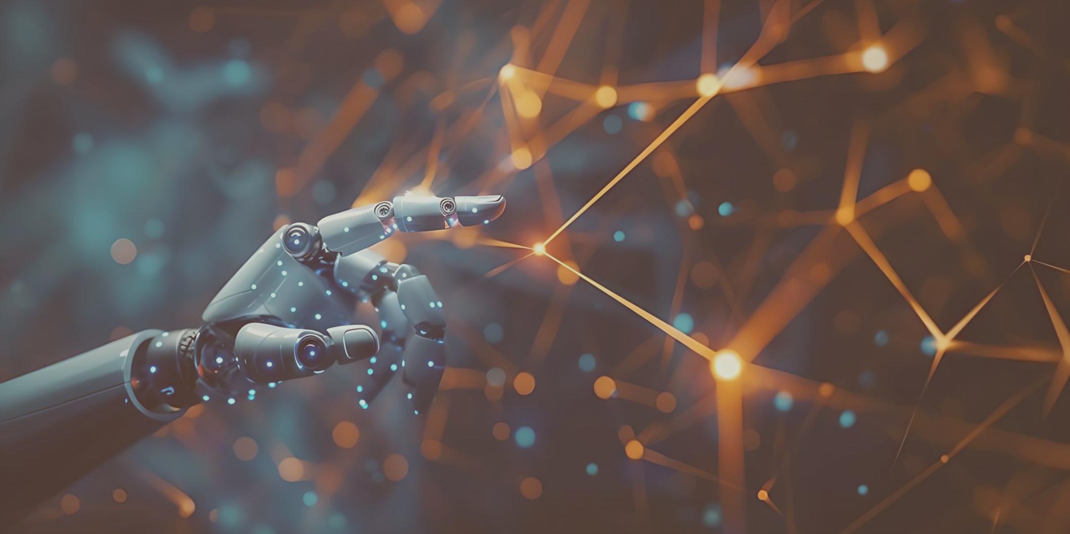 Moderne Produktionsanlage mit KI-Systemen